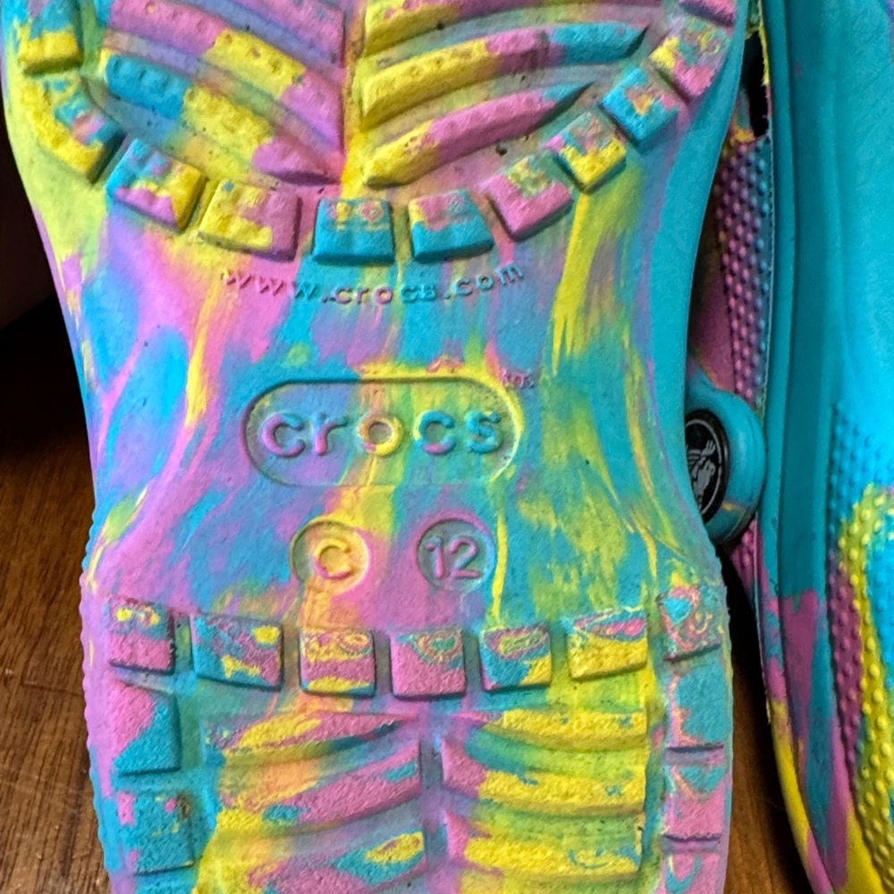 CROCS Kids' Vibrant Swirl Clogs - Picture 2 of 2